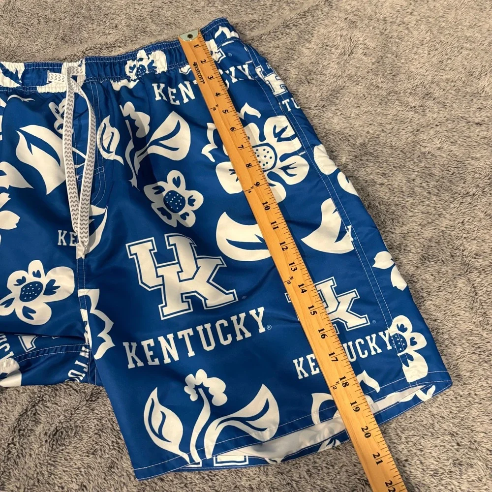 Wes And Willy Mens Swim Trunks XXL Kentucky Wildcats Floral Beach Hawaiian 21245